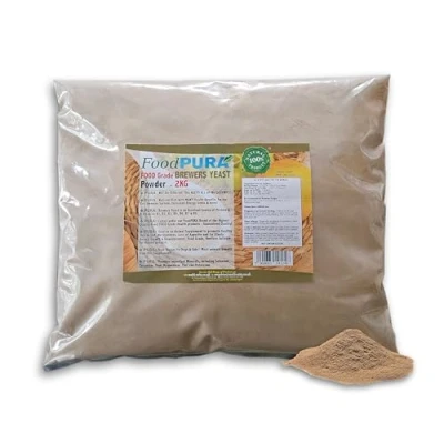 Image of FOOD PURA Brewers Yeast Powder 2KG use with Horses, Ponies Vitamin B, E &amp; H For Pets and Animals Healthy Skin Coats also Human Grade!