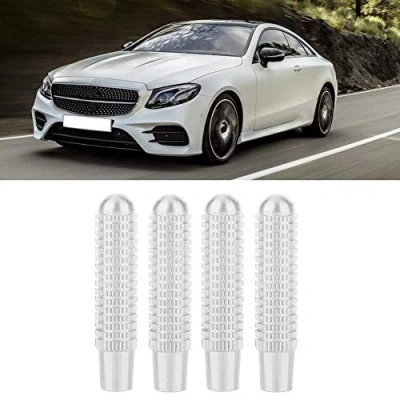 Image of Broco 4pcs Car Door Lock Pin Knob Cover Fit for Mercedes Benz A B E CLA GLA GLC GLK Class(Silver)