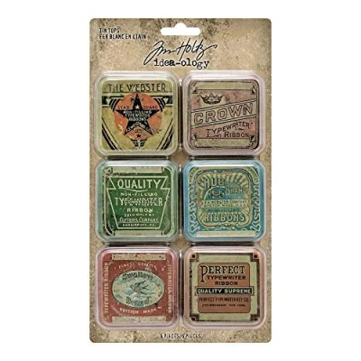 Image of Tim Holtz Idea Ology, Tin Tops, 94128,silver