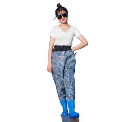 Image of Wading Pants Crosswater,Women Hunting Waist Waders With Boots,Fishing Pockets Belt,Waterproof,Breathable,for Fly Coarse Sea Fishing,Leisure,Gardening,Outdoor