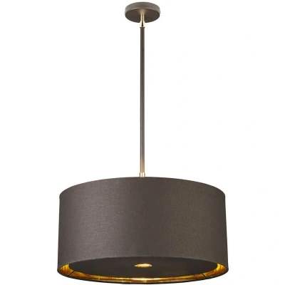 Image of Balance 1 Light Round Ceiling Pendant Brown, Brass, E27