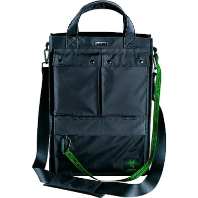 Image of Razer Xanthus Tote Bag Streetwear (Dedicated Padded Laptop Compartment (Up to 16), Water repellent Finish, Two way Carry with Detachable Shoulder Strap) Black