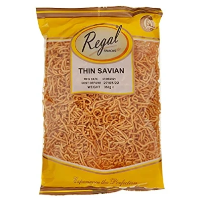 Image of Regal Food Thin Savian 400gm Indian Snacks Fresh &amp; Crunchy Mix Savouries Savoury Snack