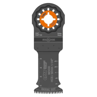 Image of CMT omf126 x1 Blade 35 mm Precision Cut Japanese Double Teeth for Wood, Attack Starlock, Grey/Black