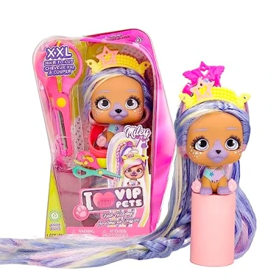 Image of VIP Pets MILEY Collectibles Dog Doll with XXL Hair for Styling, Cutting and Creating Individual Extensions, Gift Toy Children from 3 Years