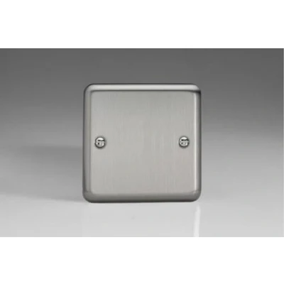 Image of Varilight 1G Blank Plate Matt Chrome XSSB