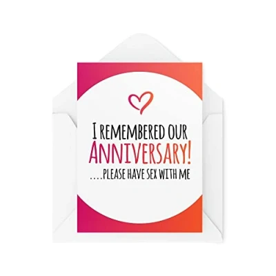 Image of Funny Anniversary Cards I Remembered Our Greeting Card Joke for Boyfriend Girlfriend Humour Sarcasm Banter Fun CBH120
