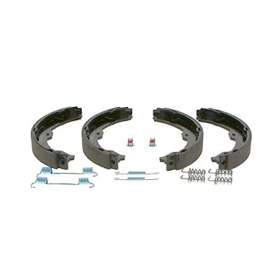 Image of 2214200120, 2214200520, A2214200120, A2214200520 Handbrake Shoes BOSCH 0 986 487 725 with accessories MERCEDES BENZ: S Class Saloon