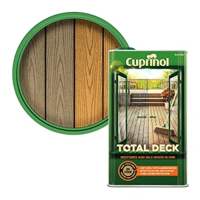 Image of Cuprinol CUPTDC5L 5L Total Deck Restore and Oil Wood Clear