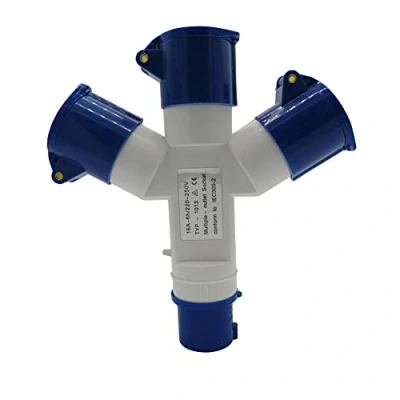 Image of SecureFix Direct 3 Way Splitter 16A (Mains Electric Hook Up Adaptor Caravan Motorhome 220 250V)