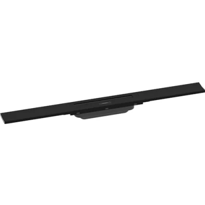Image of hansgrohe 56043670 RainDrain Flex Complete Set Shower Drain 700 Can Be Shortened Matte Black channel, 70 cm