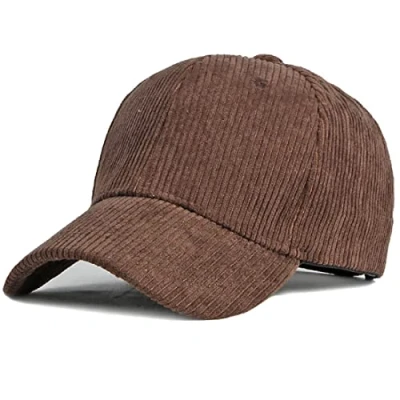 Image of XRDSS Unisex Corduroy Baseball Cap Adjustable Classic Sports Hat Outdoor Solid Caps (Coffee)
