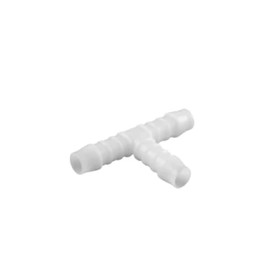 Image of GARDENA T Piece: Tube plastic Accessories, For simple Hose Connection and branching Of 10 mm tubes, 2 Pieces (7303 20), White/Transparent
