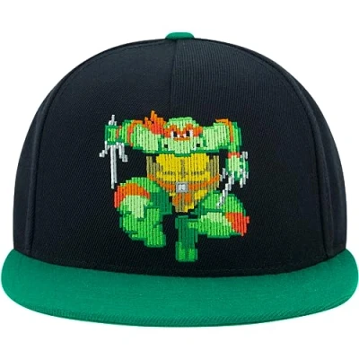 Image of Concept One Teenage Mutant Ninja Turtles Cap, TMNT Adult Skater Snapback Baseball Hat with Flat Brim, Black, Size