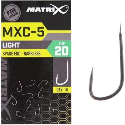 Image of Matrix MXC 5 Barbless Spade End Witvishaken (10st) Maat 18 Witvis haken