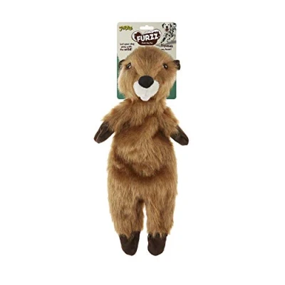 Image of Pet Love Furzz Plush Dog Toy with Squeaker Beaver, Large (48cm long), L