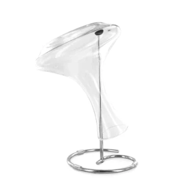 Image of Saveur et Degustation KV7083 Silver Decanter Dryer 16.8 x 32.2cm Steel/Chrome/Metal