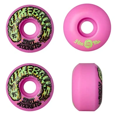 Image of Santa Cruz Skateboards Slime Balls Wheels Snot Rockets Pastel Skateboard 95a Pink 54mm