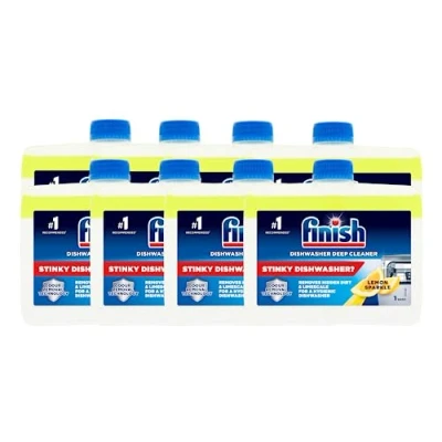 Image of Finish dishwasher Machine Cleaner Lemon 8 Washes (250ml x 8) Deep Cleans and Helps to prolong life of your