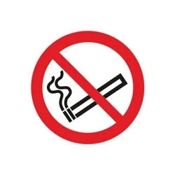 Image of Safety Sign No Smoking Symbol Self Adhesive 50x50mm PH04739S