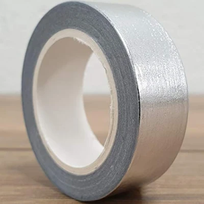 Image of Washi Tape Glitter Decorative Craft Paper Masking Sticky Planner Roll Scrapbook (Silver Foil)
