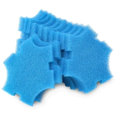 Image of LTWHOME Replacement Blue Coarse Foam Filter Fit for Oase SwimSkim 25 Floating Pond Skimmer (Pack of 12pcs)