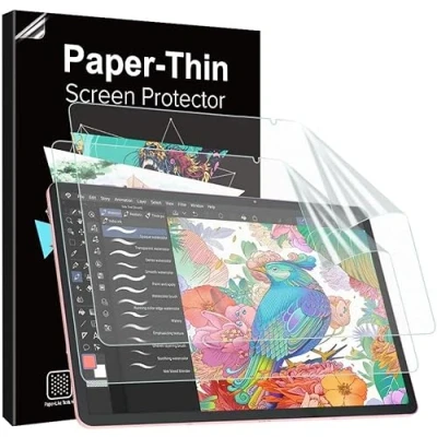 Image of TiMOVO 2 Pack Paper Screen Protector Compatible with Samsung Galaxy Tab S9 FE/Tab /Tab S8/Tab S7, Anti Fingerprint/Anti Glare/Anti Scratch, Draw&amp;Sketch Feel Smooth Film, Matte