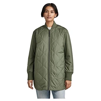 Image of G STAR RAW Women&#039;s Padded Bomber Collar, Green (lt hunter D22045 B958 8165), M