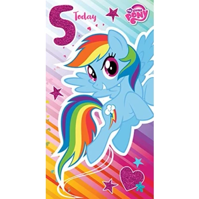 Image of My Little Pony MP012 &quot;Happy 5th Birthday. Hope Your Day is Full of Sparkles!&quot; Greeting Card