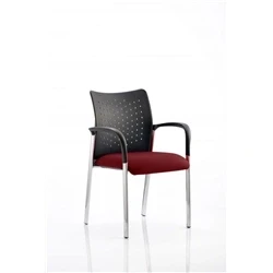 Image of Academy Visitor Chair Chilli Colour Seat With Arms KCUP0006