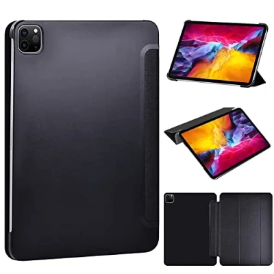 Image of Leather slim lightweight Stand Cover Folio Case for iPad Air 4th Generation 10.9 Inch 2020 / Pro 11 2021/2020/2018, Tablet with Magnetic Auto Wake/Sleep (black case)
