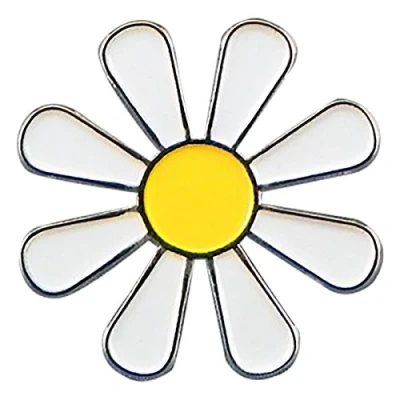 Image of Daisy Flower Metal Enamelled Pin Badge Lapel XJKB11 37