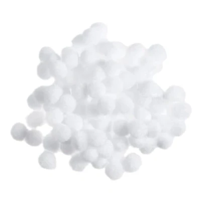 Image of Pom Poms 7mm White 100Pcs