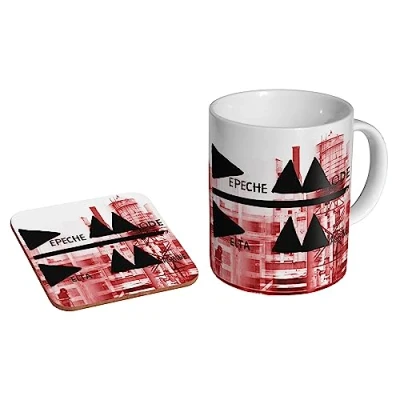 Image of glades Depeche Mode Delta Machine Ceramic Coffee Mug + Coaster Gift Set