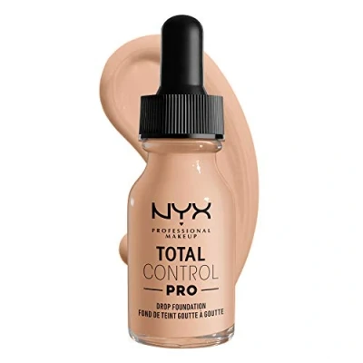 Image of NYX Professional Makeup Total Control Pro Drop Foundation, Precise Dosage, Customised and Buildable Coverage, Vegan Formula, True to Skin Finish, 13 ml, Shade: Light