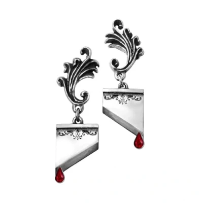 Image of Alchemy Gothic Marie Antoinette Earrings Silver Coloured