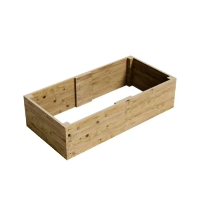 Image of Gro Garden Products Wooden Raised Bed 90cm L x 180cm W 46cm H Large Planters for Vegetables, Herbs, or Flowers Trough Planter Box with FSC Tanalised Timber