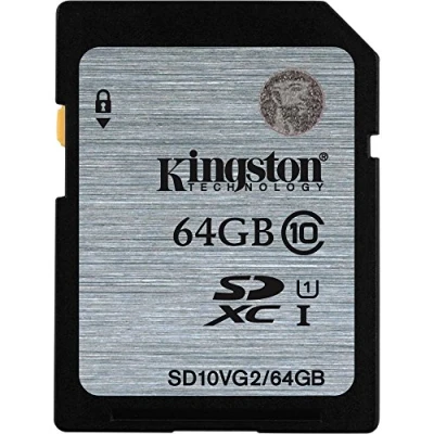 Image of Kingston 64GB Class 10 SDXC Memory Card For Canon Powershot SX510 HS Camera