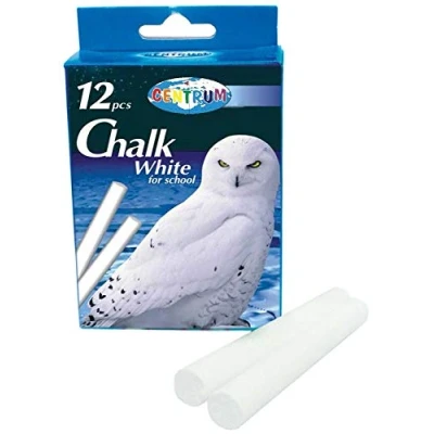 Image of M1SS 15 Packs White Chalk Sticks Blackboard Chalks Smooth Texture School Chalkboard Signs Slate Writing and Drawing (80mm x 7.5mm)
