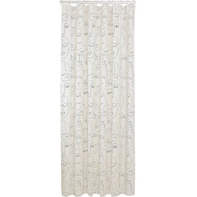 Image of Sealskin Mind Shower curtain 180x200 cm PEVA Black / White