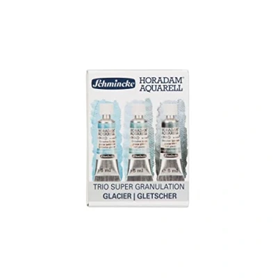 Image of Schmincke Horadam® Aquarell, Super Granulation Trio Glacier, 5 ml Tubes, 74 616 097, Cardboard Set, Very Strong Granulating colors, Finest, Watercolors