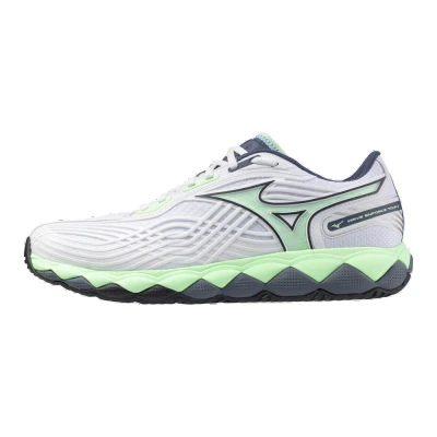 Image of Mizuno WAVE Enforce TOUR Allcourt Multicourt tennis shoes, Men&#039;s, Size: 75, White neo mint vintage indigo shoes