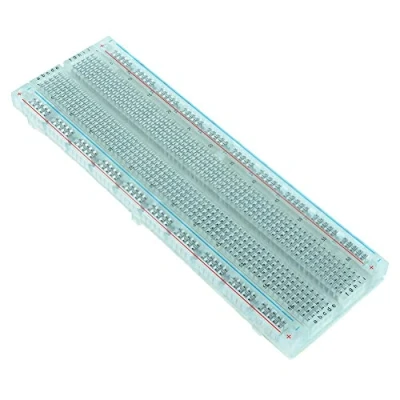 Image of Transparent 830 Point Solderless Breadboard DIY Hobby Electronics Electrical