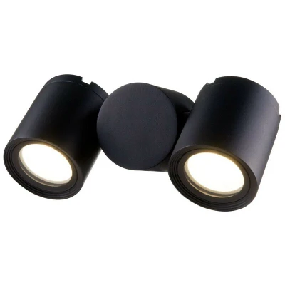 Image of Wall Street Lamp Black, 2 Light IP54, GU10