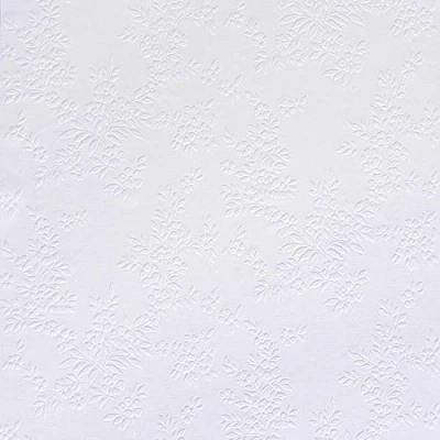 Image of Brewster RD341 Anaglypta Paintable Floral Trail Wallpaper, 21 Inch by 396 Inch, White
