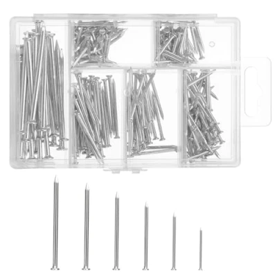Image of Arcjunys Assorted Nails for Wood Iron Wall Hanging Pictures Nail Assortment Kit Long Medium and Small DIY Crafts Home Décor Woodwork Construction 280 Pcs