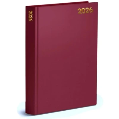 Image of Orbitron 2025 Diary A4 A5 A6 Week To View And Day A Page Dated From January December Hardback Full Year (Saturday Sunday Share Page) (A6 Page, Red)