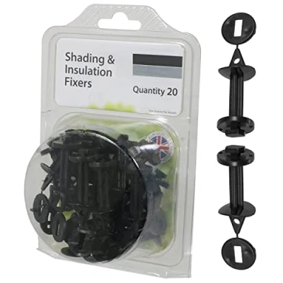 Image of SPARES2GO Greenhouse Insulation Shading Fixers Bubble Wrap PVC Plastic Frame Clips (Pack of 20)