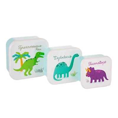 Image of Sass &amp; Belle Set of 3 Roarsome Dinosaurs Lunch Boxes