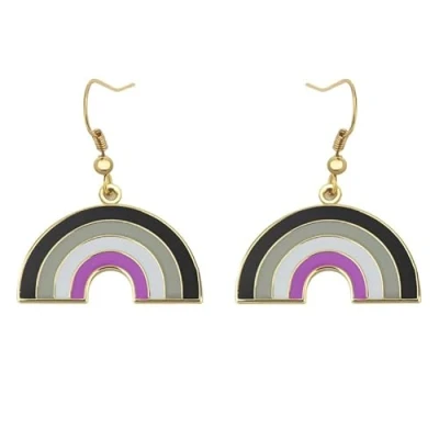 Image of Asexual Rainbow Shape Pride Dangle Earing Gay &amp; Lesbian LGBT Gifts Jewelry